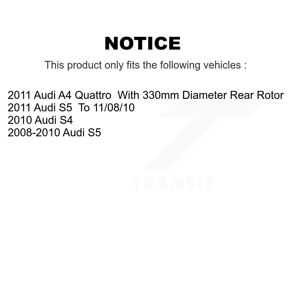[Arrière] Rotor de frein à disque arrière pour Audi A4 Quattro S5 S4 8-980698