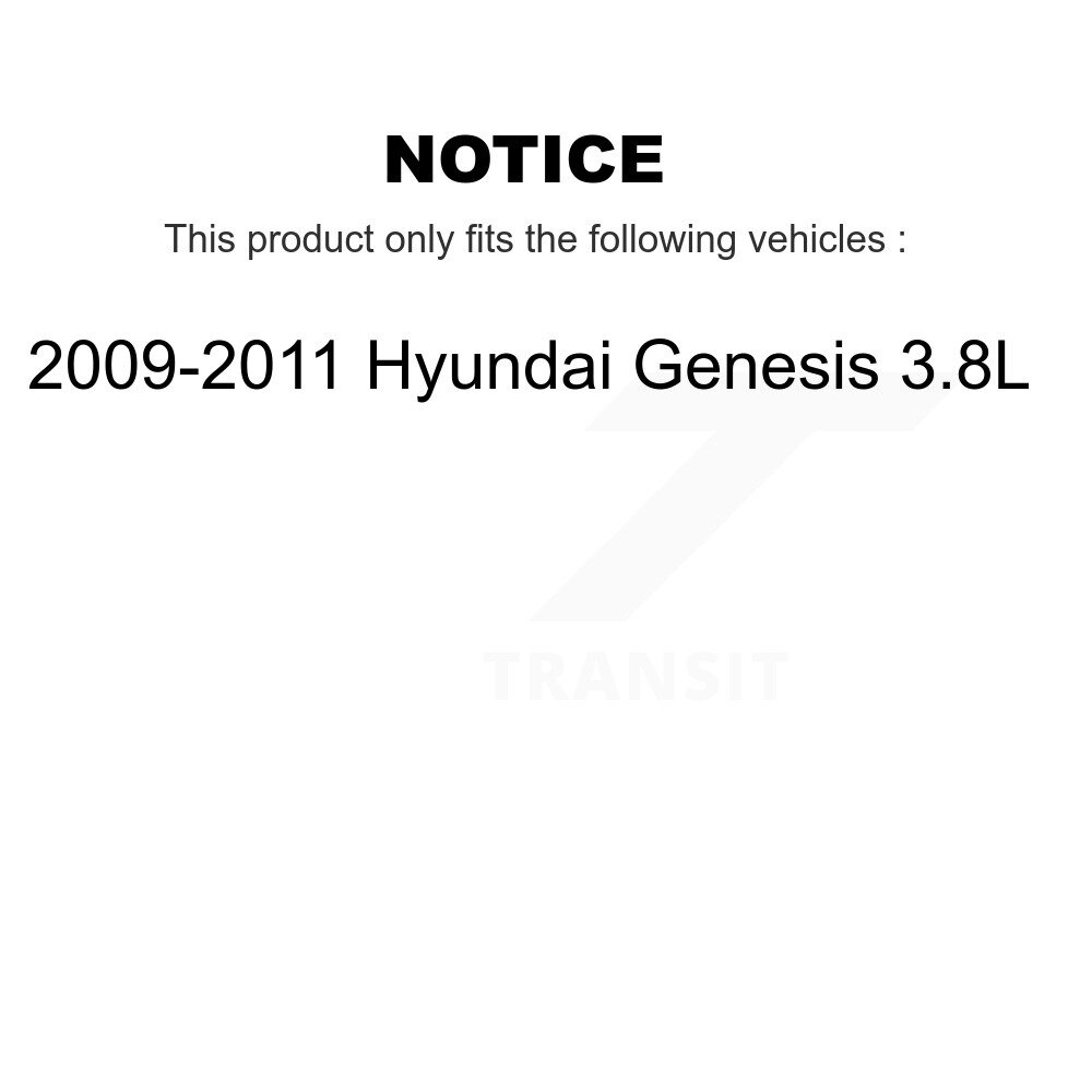 [Front] Rotor de frein à disque avant pour 2009-2011 Hyundai Genesis 3.8L 8-980707