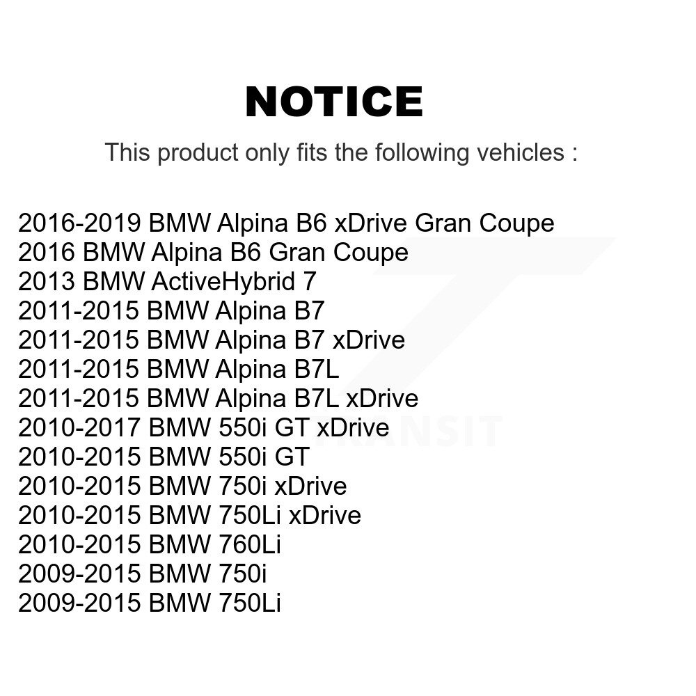 [Arrière] Rotor de frein à disque arrière pour BMW 750i xDrive 750Li 550i GT Alpina B7 760Li B6 Gran