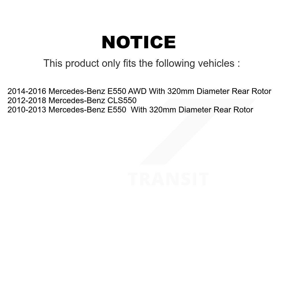 [Arrière] Rotor de frein à disque arrière pour Mercedes-Benz E550 CLS550 8-980819