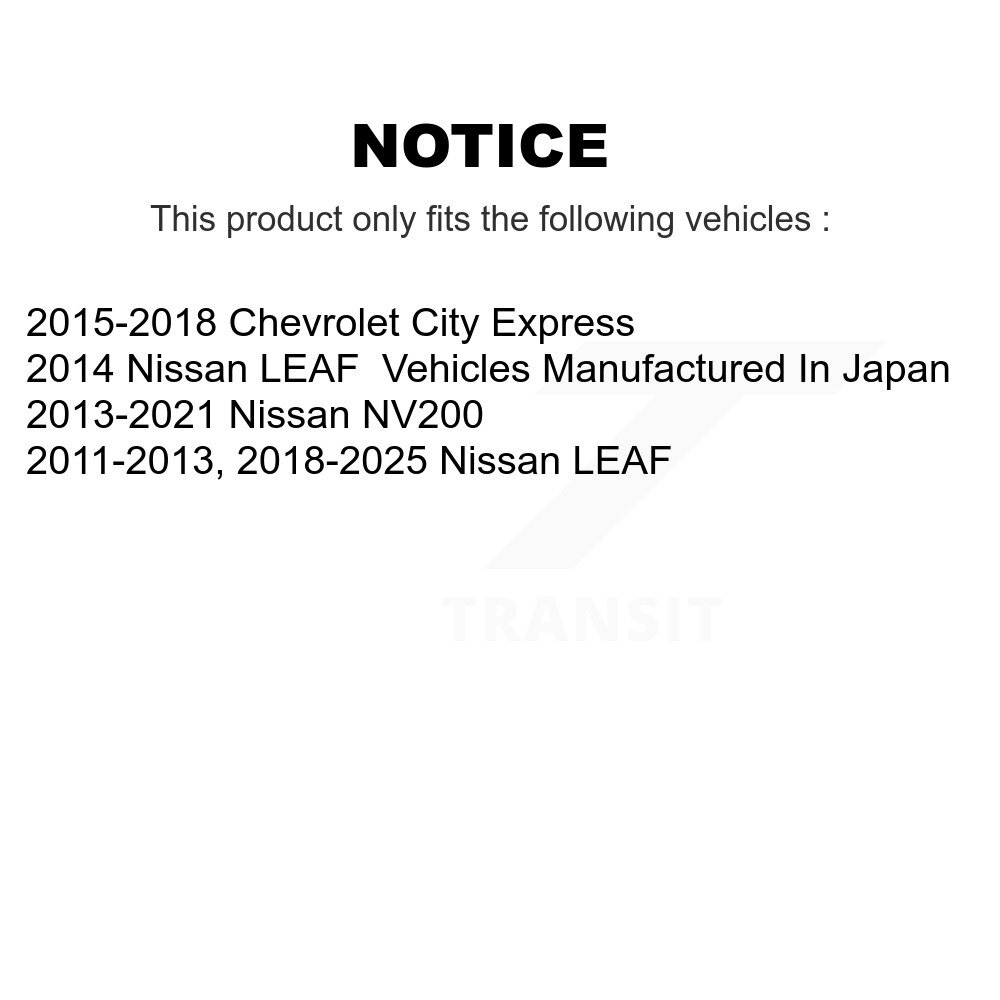[Front] Rotor de frein à disque avant pour Nissan LEAF NV200 Chevrolet City Express 8-980865