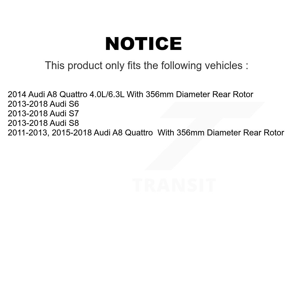 [Arrière] Rotor de frein à disque arrière pour Audi A8 Quattro S6 S7 S8 8-980878