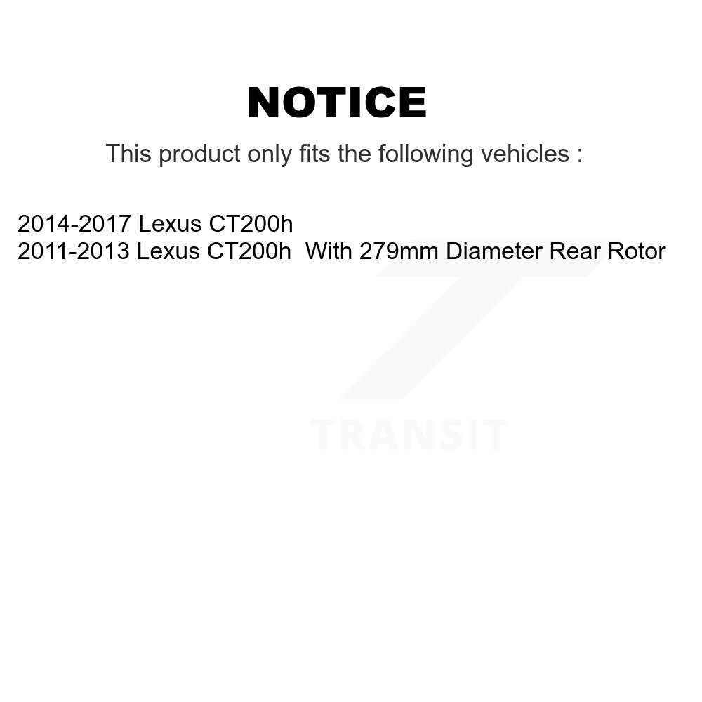 [Arrière] Rotor de frein à disque arrière pour Lexus CT200h 8-980916