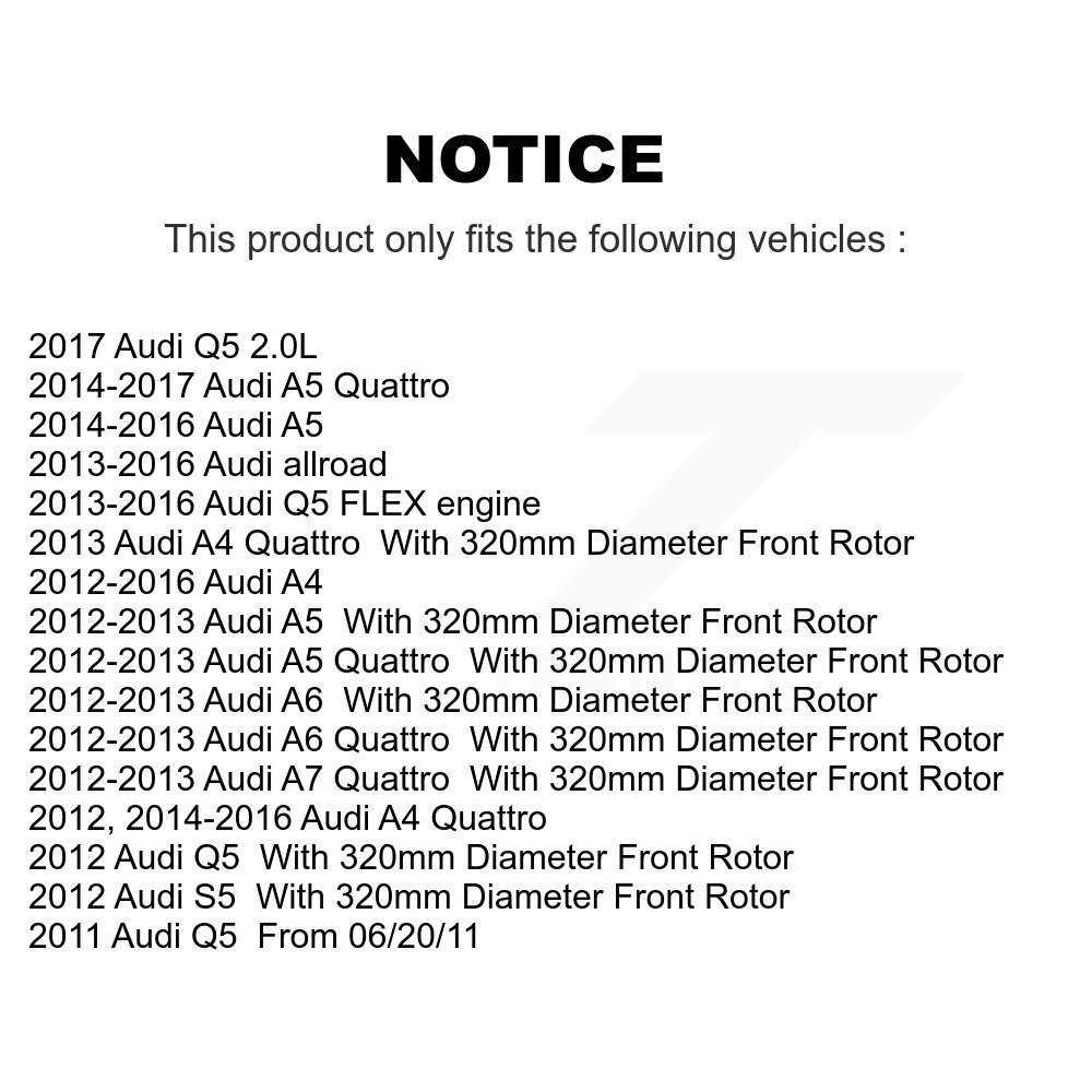 [Front] Rotor de frein à disque avant pour Audi Q5 A4 Quattro A5 tout-terrain A7 A6 S5 8-980941