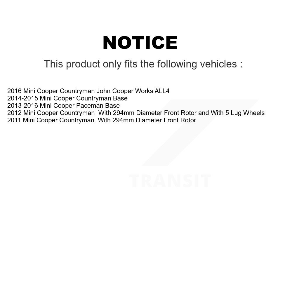 [Front] Rotor de frein à disque avant pour Mini Cooper Countryman Paceman 8-980968