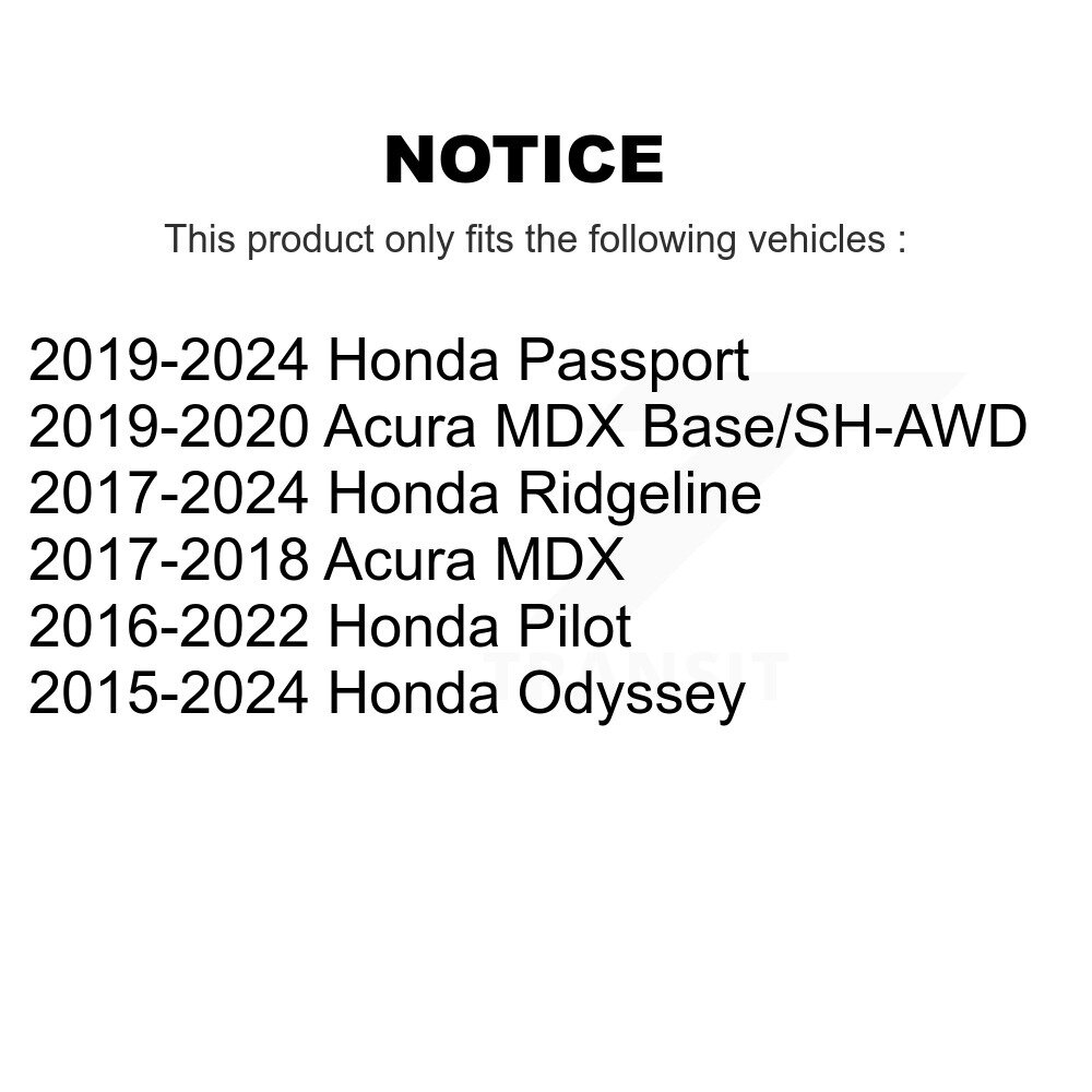 [Front] Rotor de frein à disque avant pour Honda Odyssey Pilot Ridgeline Acura MDX Passeport