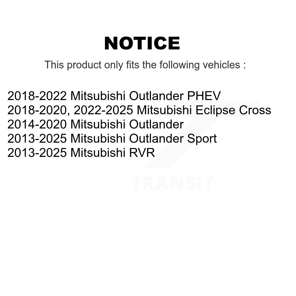 [Arrière] Rotor de frein à disque arrière pour Mitsubishi RVR Outlander Eclipse Cross PHEV Sport