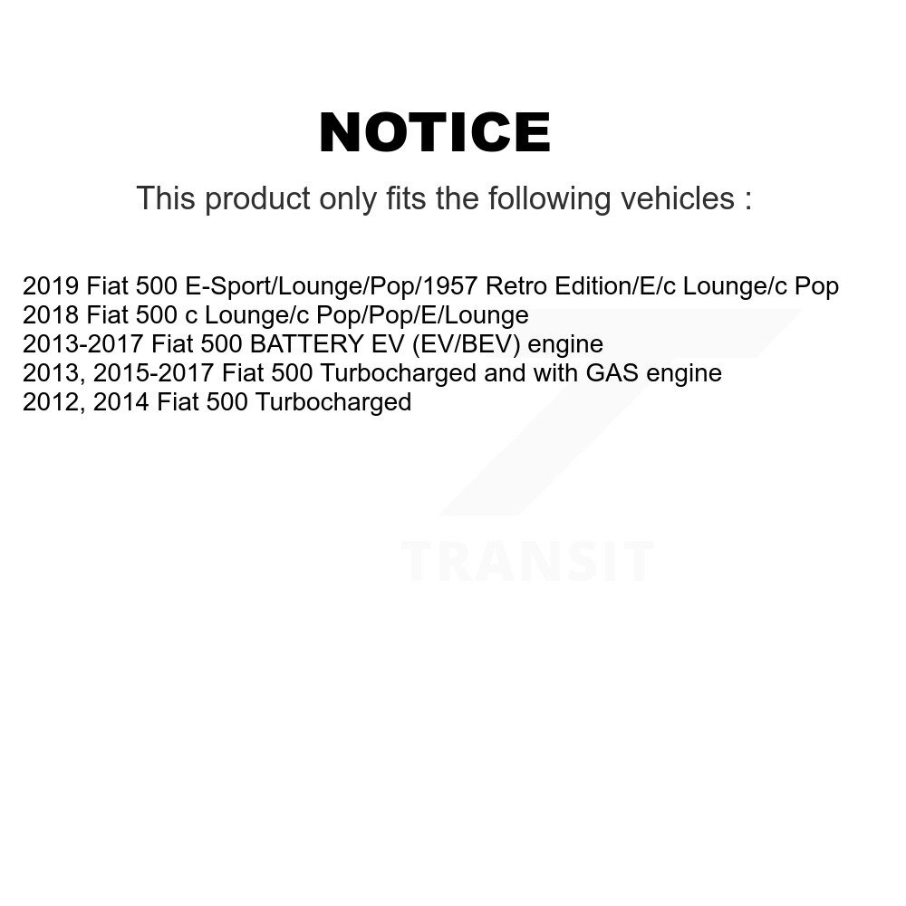 [Front] Rotor de frein à disque avant pour Fiat 500 8-981771
