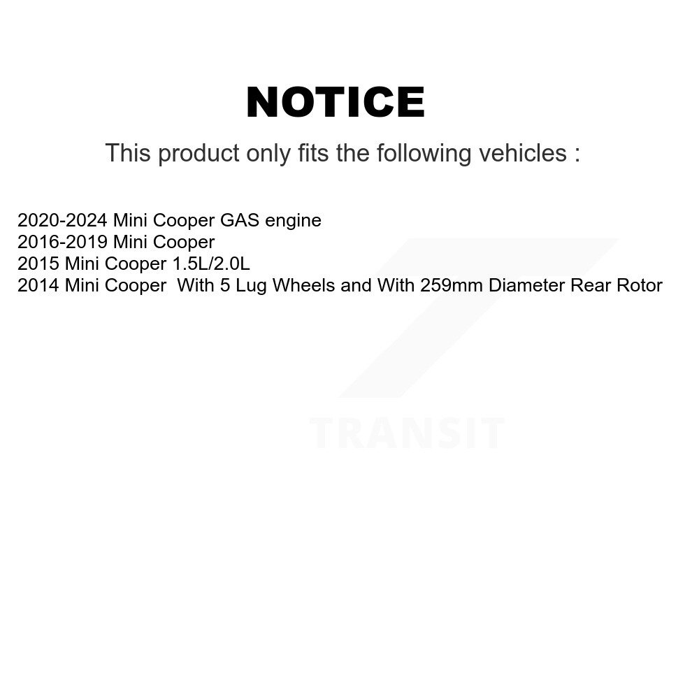 [Arrière] Rotor de frein à disque arrière pour Mini Cooper 8-981943