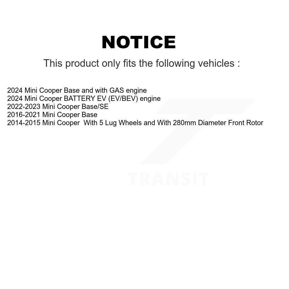 [Front] Rotor de frein à disque avant pour Mini Cooper 8-982067