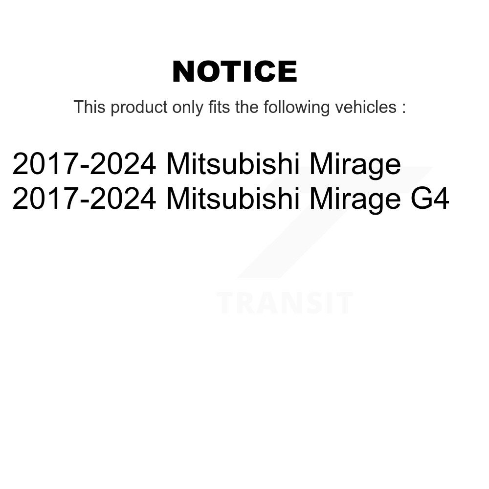 [Front] Rotor de frein à disque avant pour 2017-2024 Mitsubishi Mirage G4 8-982091