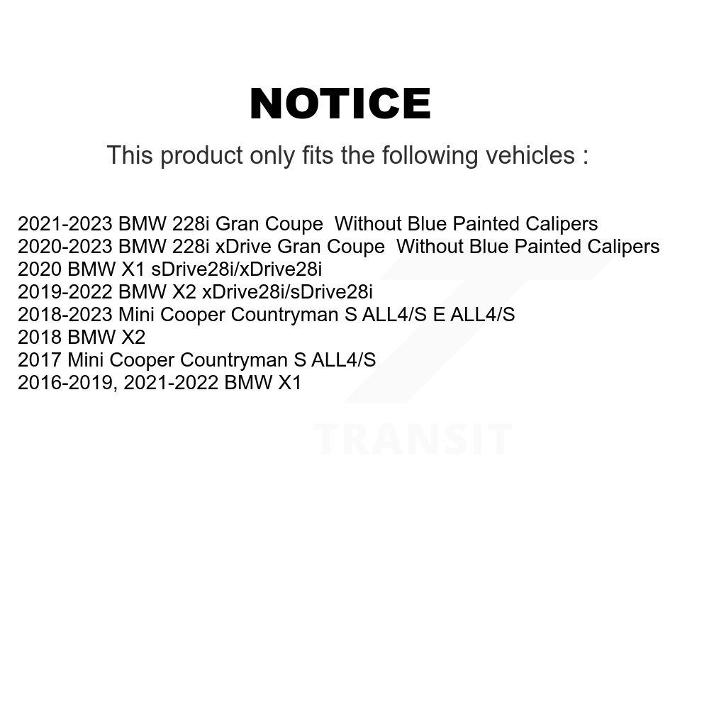 [Front] Rotor de frein à disque avant pour BMW X1 Mini Cooper Countryman X2 228i xDrive Gran