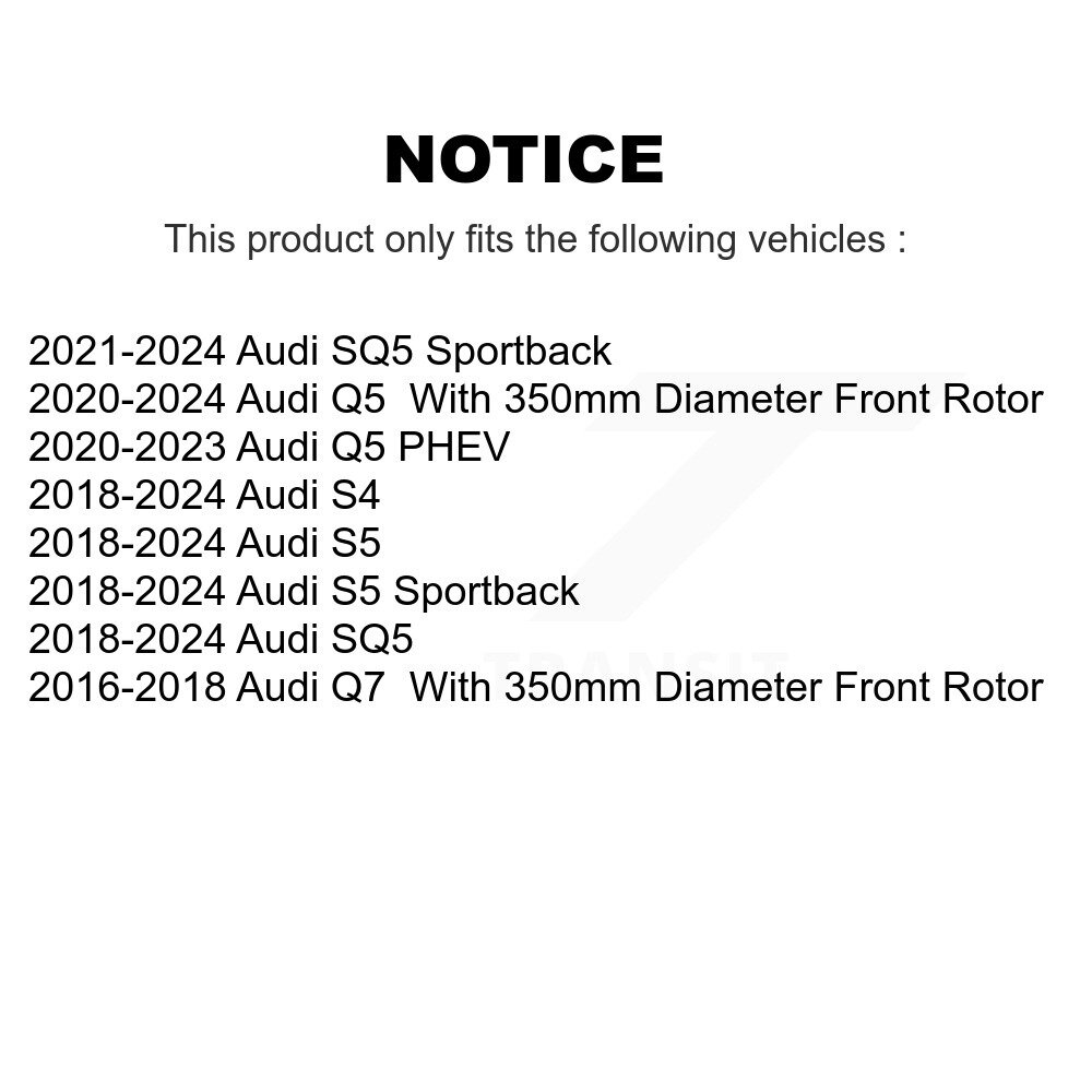 [Front] Rotor de frein à disque avant pour Audi Q5 Q7 SQ5 S5 S4 Sportback PHEV 8-982153