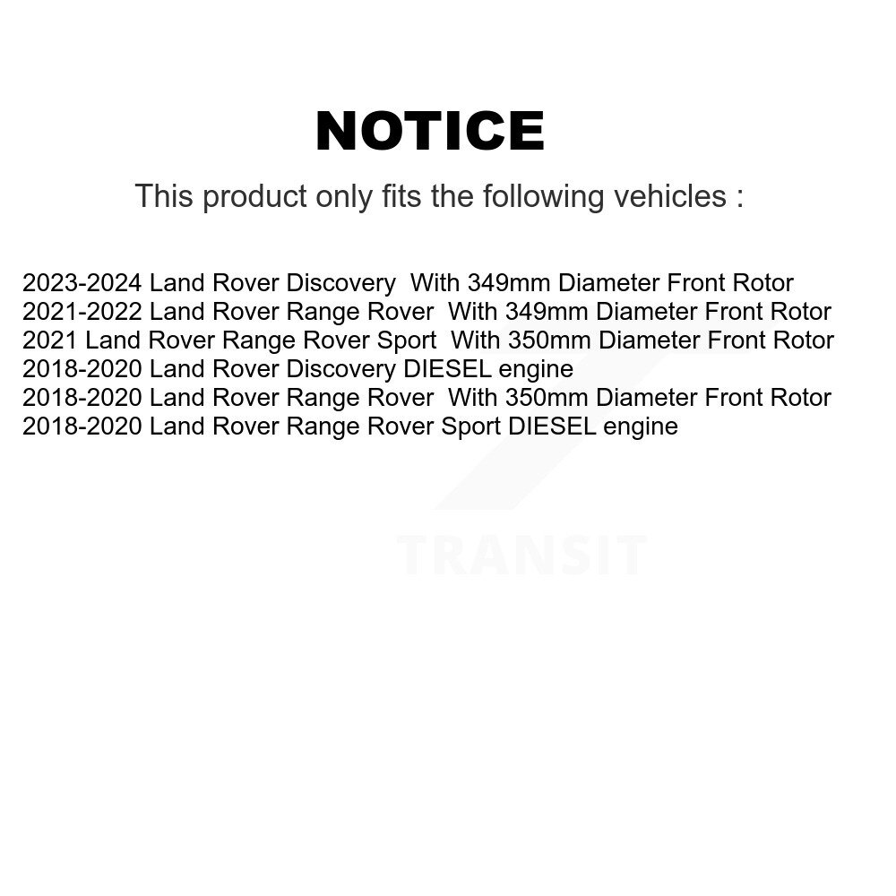 [Front] Rotor de frein à disque avant pour Land Rover Range Sport Discovery 8-982438