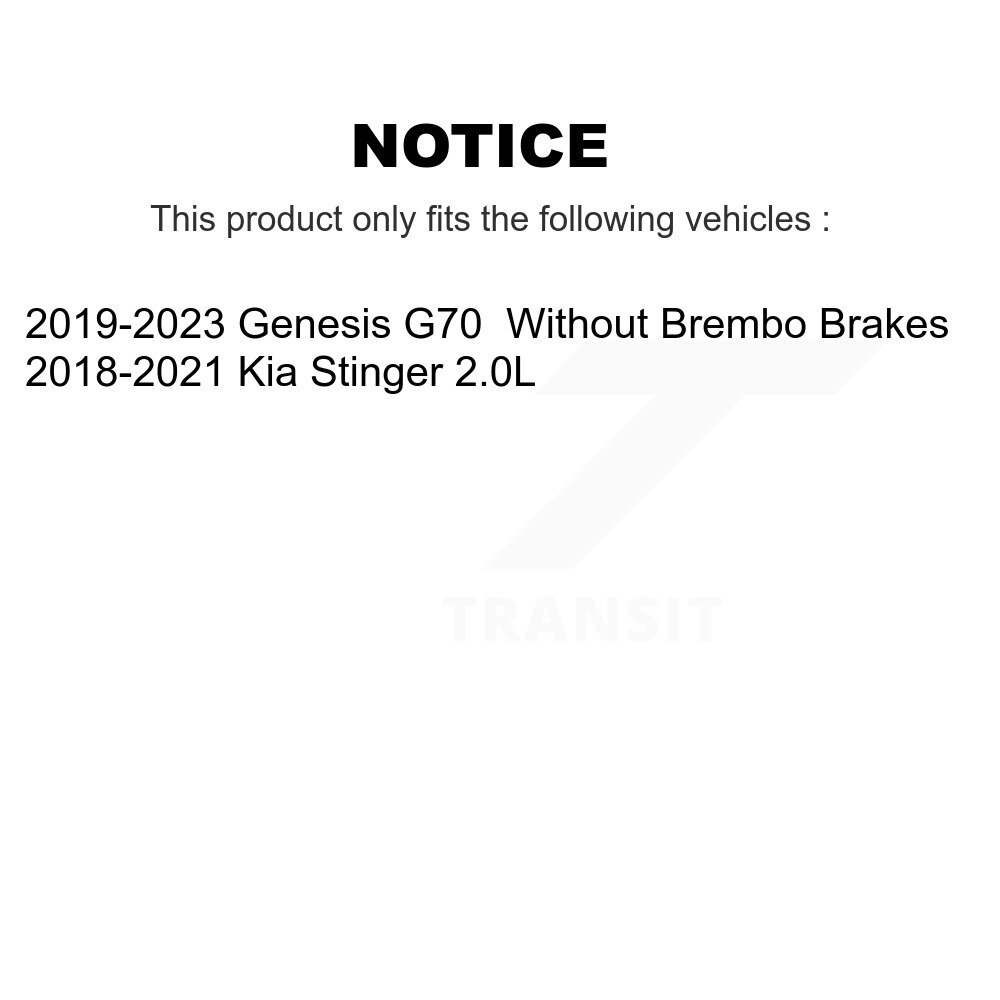 [Front] Rotor de frein avant pour Genesis G70 Kia Stinger 8-982549