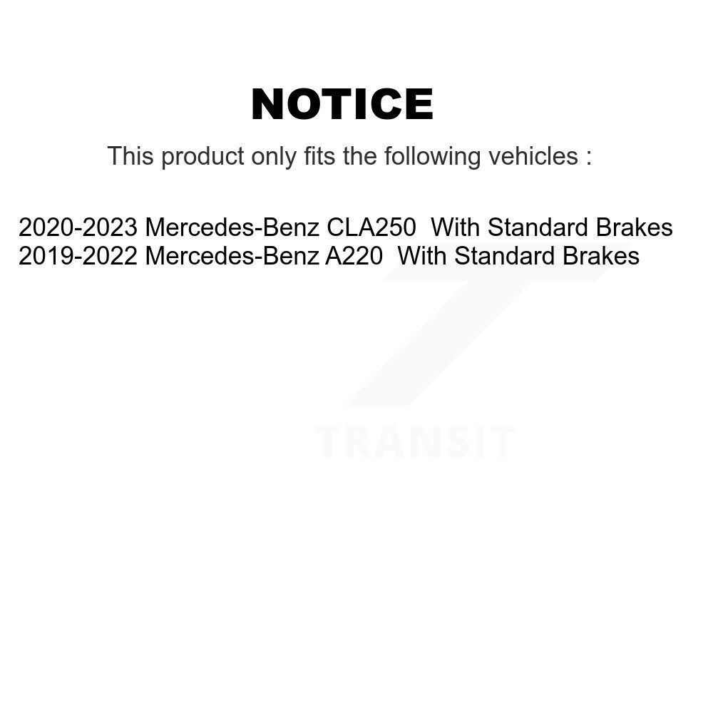 [Front] Rotor de frein à disque avant pour Mercedes-Benz A220 CLA250 Avec freins standard