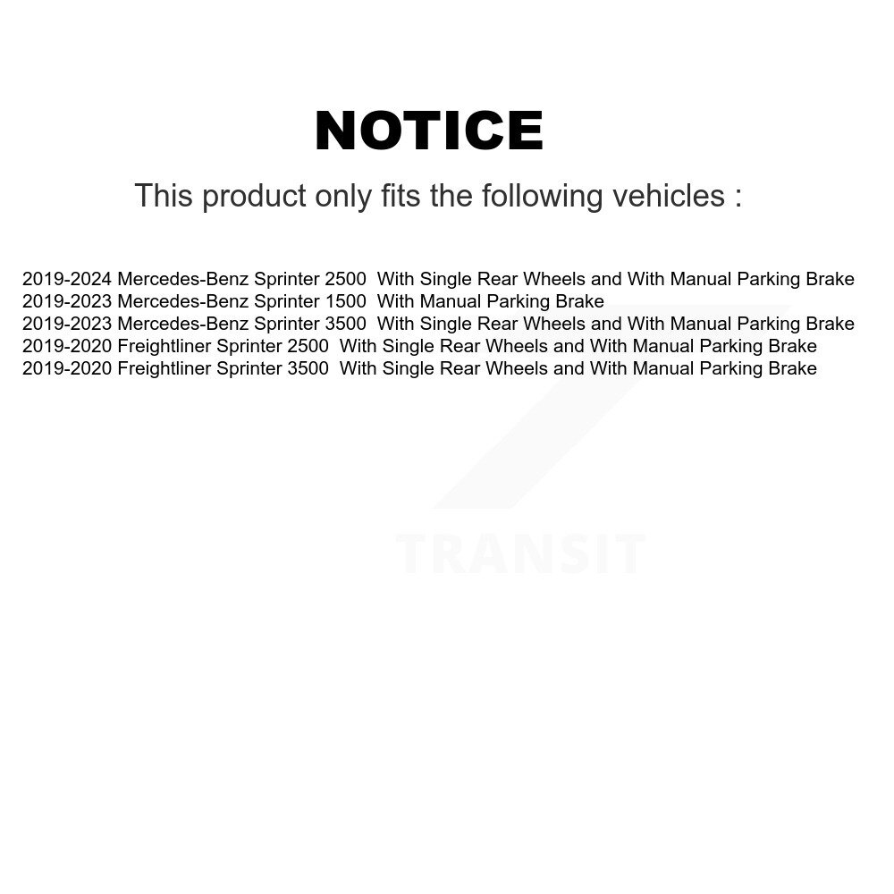 [Arrière] Rotor de frein à disque arrière pour Mercedes-Benz Sprinter 2500 3500 Freightliner 1500