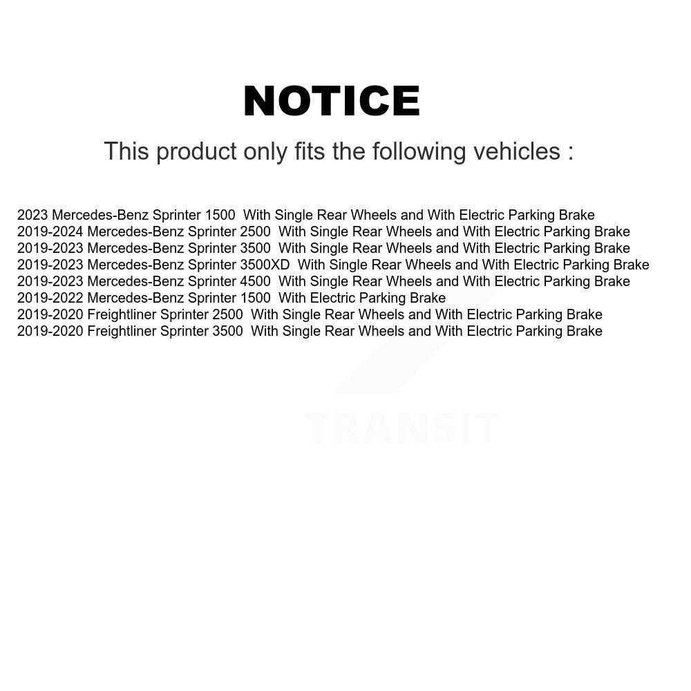 [Arrière] Rotor de frein à disque arrière pour Mercedes-Benz Sprinter 2500 3500 4500 3500XD 1500