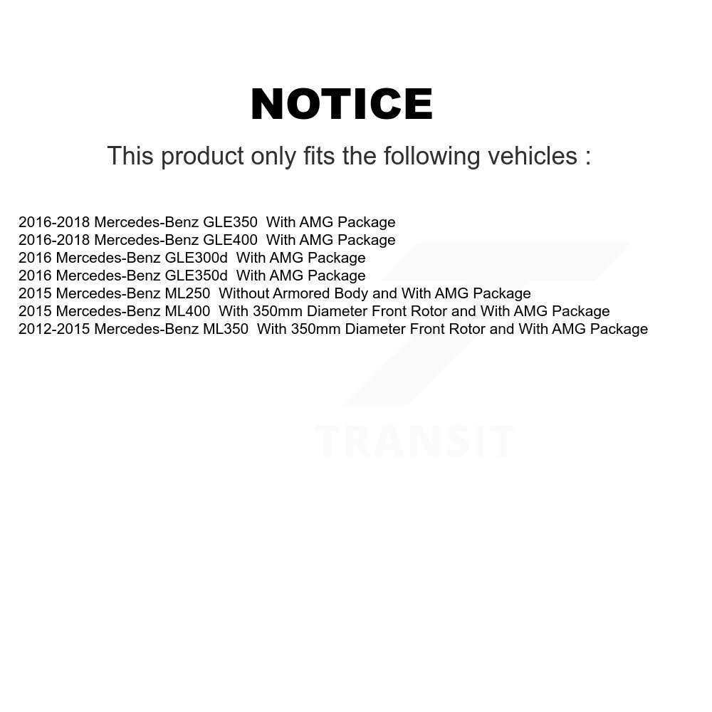 [Front] Rotor de frein avant pour Mercedes-Benz ML350 GLE400 GLE350 ML400 ML250 GLE300d