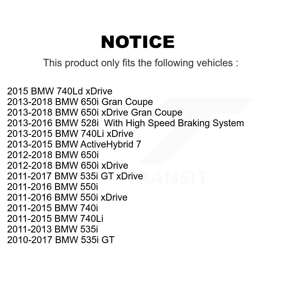 [Front Left] Rotor de frein à disque avant gauche pour BMW 550i xDrive 650i Gran Coupe 535i GT 740Li 7