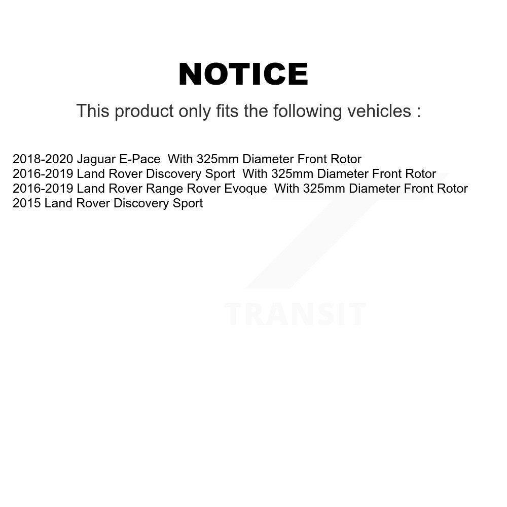 [Front] Rotor de frein à disque avant pour Land Rover Discovery Sport Range Evoque Jaguar E-Pace