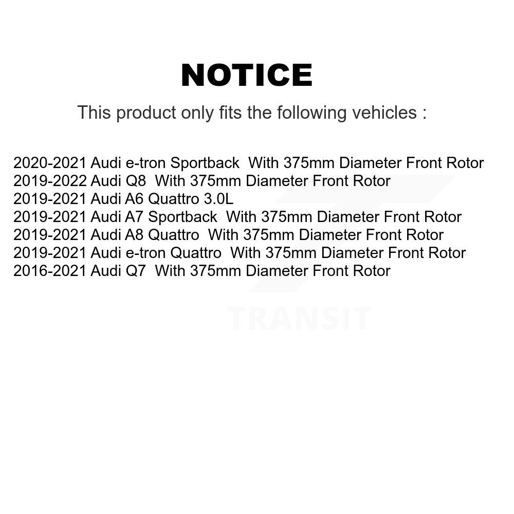 [Front] Rotor de frein à disque avant pour Audi Q7 Q8 e-tron Quattro A6 A7 Sportback A8 8-TQ8348