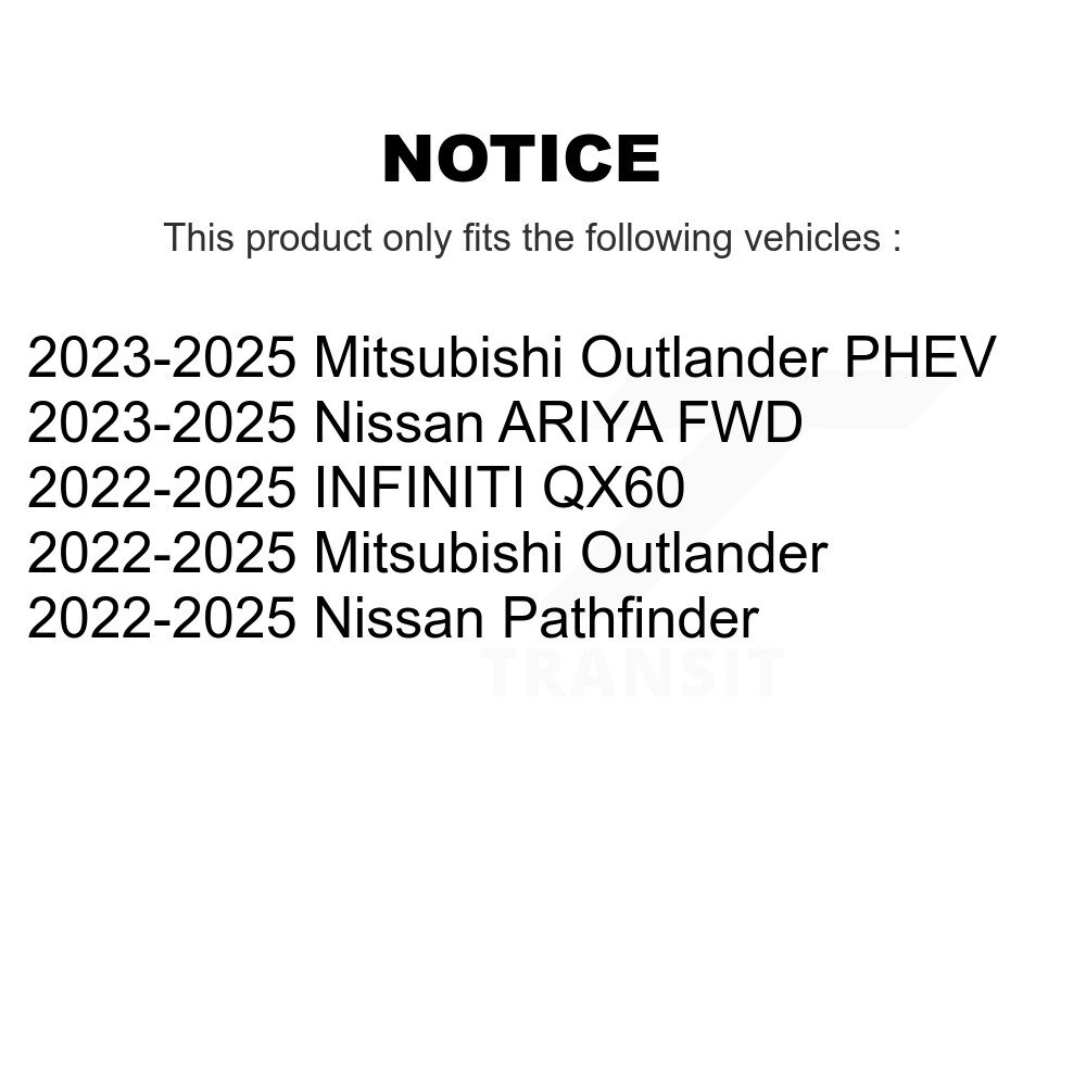 [Front] Rotor de frein à disque avant pour Mitsubishi Outlander Nissan Pathfinder INFINITI QX60