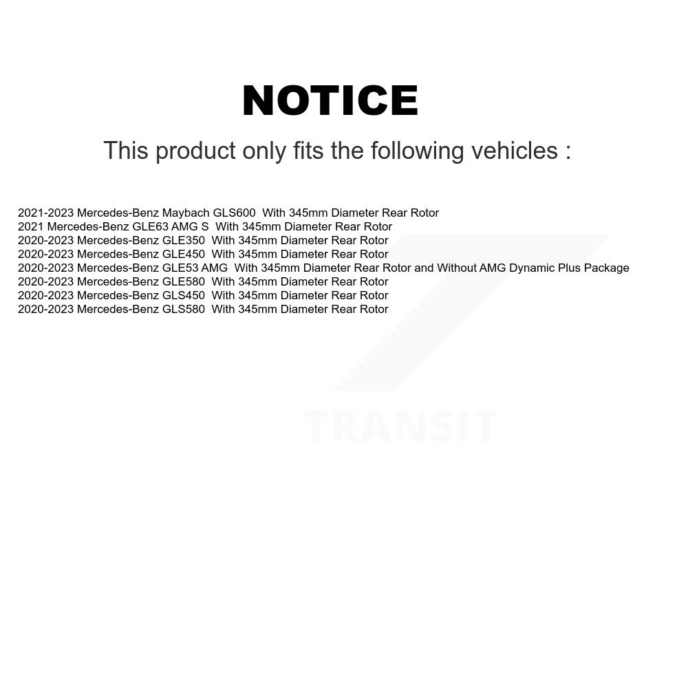 [Arrière] Rotor de frein à disque arrière pour Mercedes-Benz GLE450 GLE350 GLS450 GLE53 AMG GLS580 S