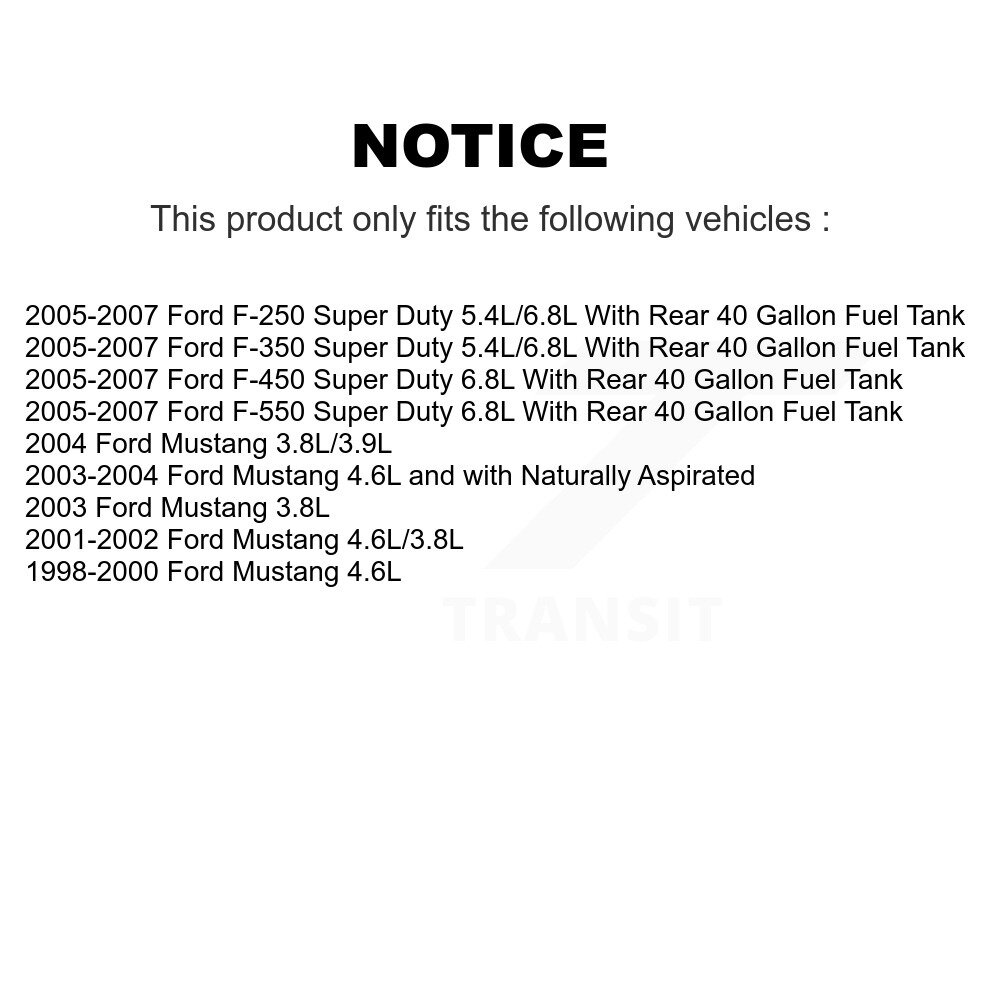 [N/A] Pompe à combustible électrique pour Ford Mustang F-350 Super Duty F-250 F-550 F-450