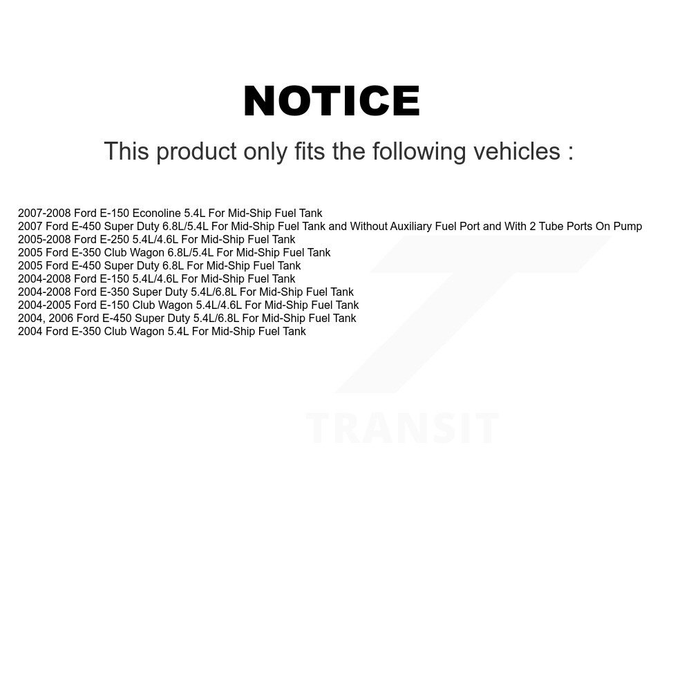 [N/A] Pompe à combustible électrique pour Ford E-350 Super Duty E-250 E-150 Club Wagon E-450