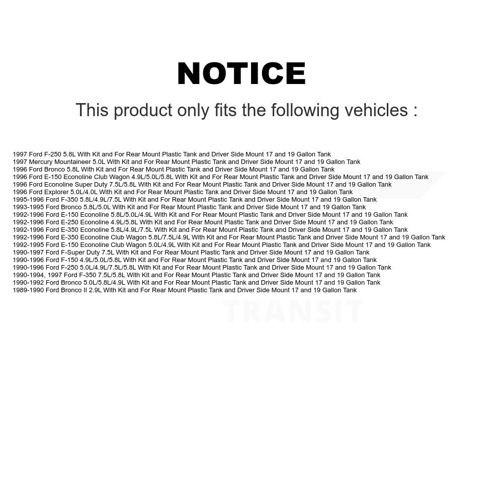 [N/A] Pompe à combustible électrique pour Ford F-150 F-250 F-350 E-350 Econoline Bronco E-150 E-250