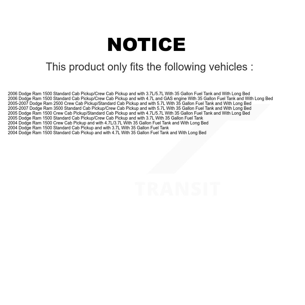 [N/A] Module de pompe à combustible pour Dodge Ram 1500 3500 2500 AGY-00310021