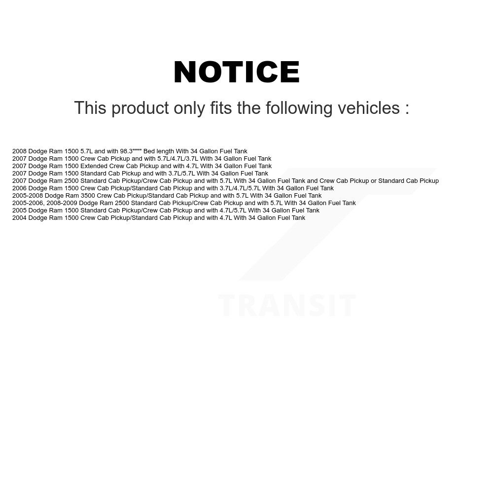 [N/A] Module de pompe à essence pour Dodge Ram 1500 3500 2500 AGY-00310022