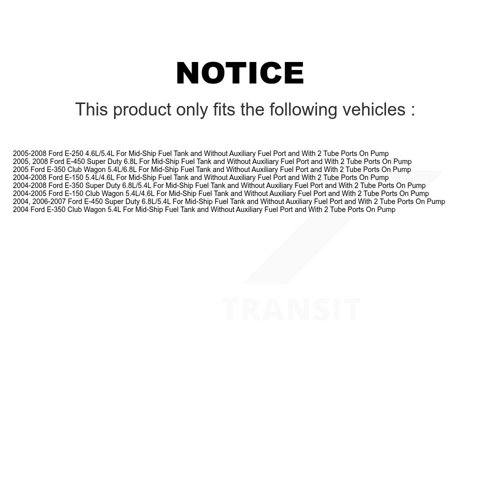 [N/A] Assemblage d'expéditeur de pompe à combustible pour Ford E-350 Super Duty E-250 E-150 Club Wagon E-450