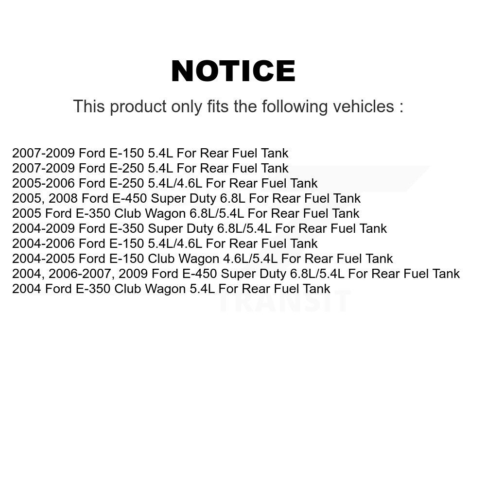 [N/A] Assemblage d'expéditeur de pompe à combustible pour Ford E-350 Super Duty E-250 E-150 Club Wagon E-450