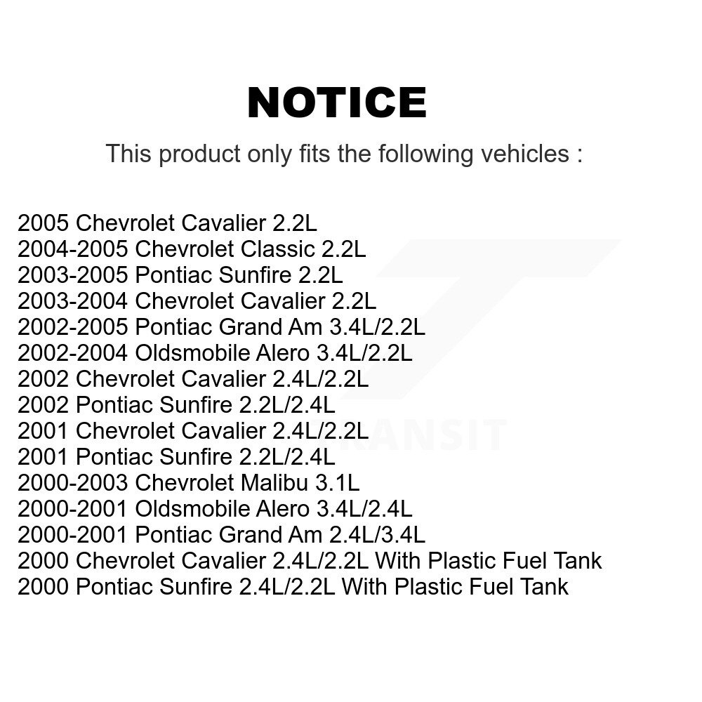 [N/A] Module de pompe à carburant Assemblage pour Pontiac Chevrolet Cavalier Sunfire Grand Am Malibu