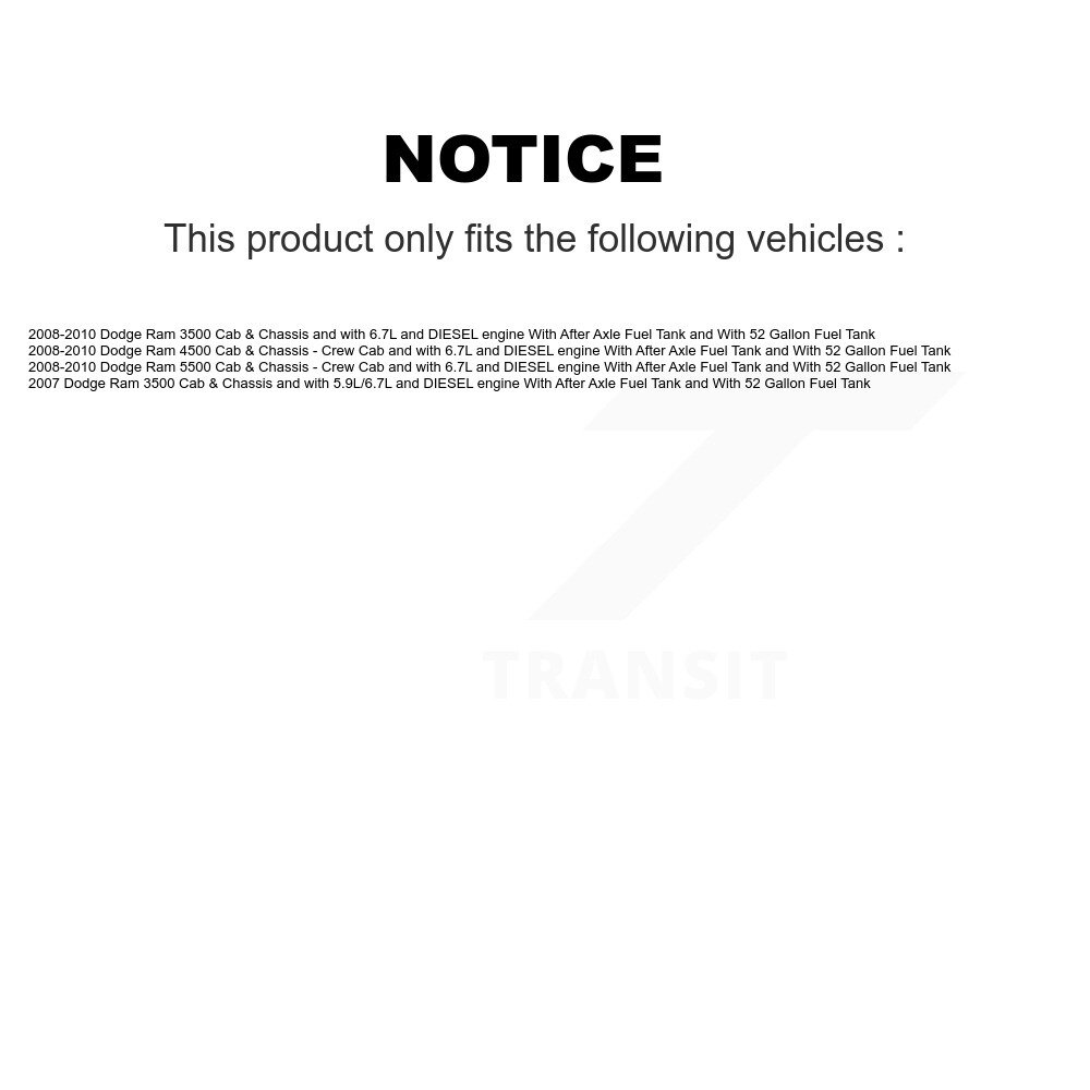 [N/A] Module de pompe à combustible pour Dodge Ram 3500 4500 5500 AGY-00310732