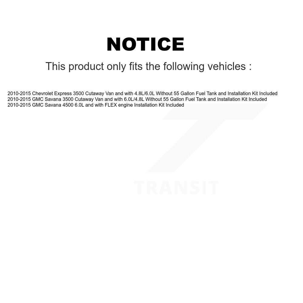 [N/A] Module de pompe à combustible Assemblage pour 2010-2015 GMC Savana 3500 Chevrolet Express 4500