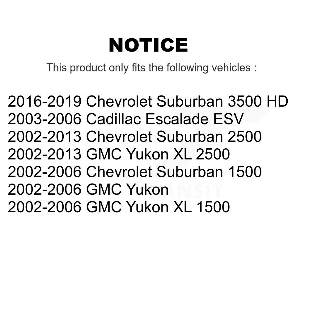 [Arrière] Bracelet de réservoir de carburant pour GMC Chevrolet Yukon XL 1500 Suburban 2500 Cadillac Escalade