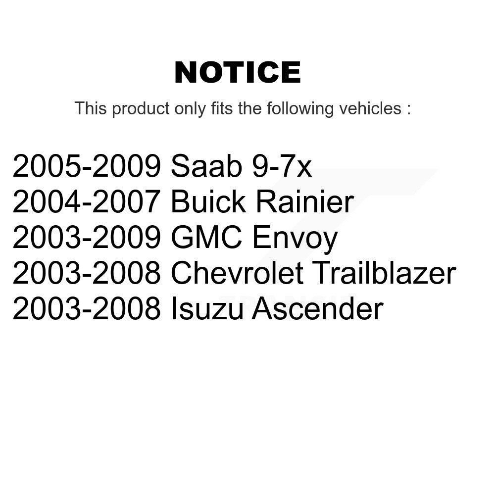 [N/A] Bracelet de réservoir de carburant pour Chevrolet Trailblazer GMC Envoyé Buick Rainier Saab 9-7x