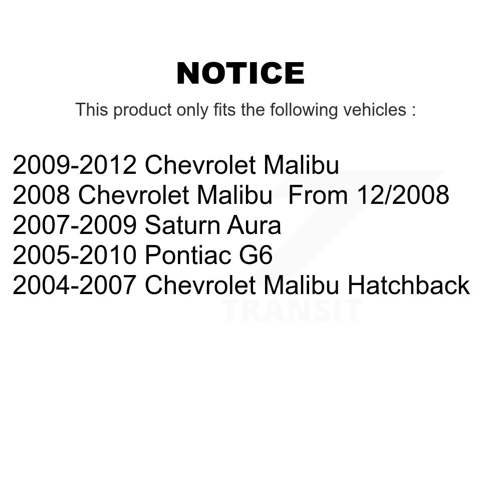 [N/A] Bracelet de réservoir de carburant pour Chevrolet Malibu Pontiac G6 Saturn Aura AGY-01110299