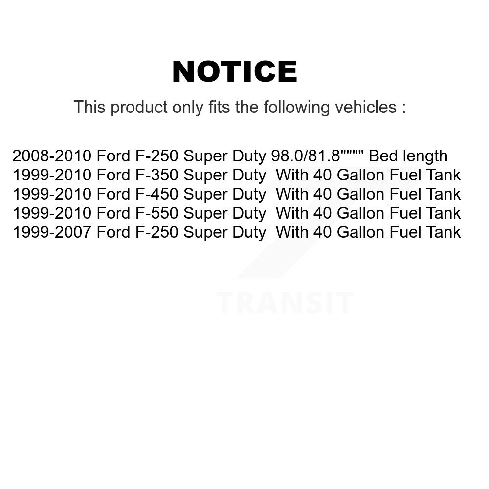 [Arrière] Bracelet de réservoir de carburant arrière pour Ford F-350 Super Duty F-250 F-550 F-450 AGY-01110330