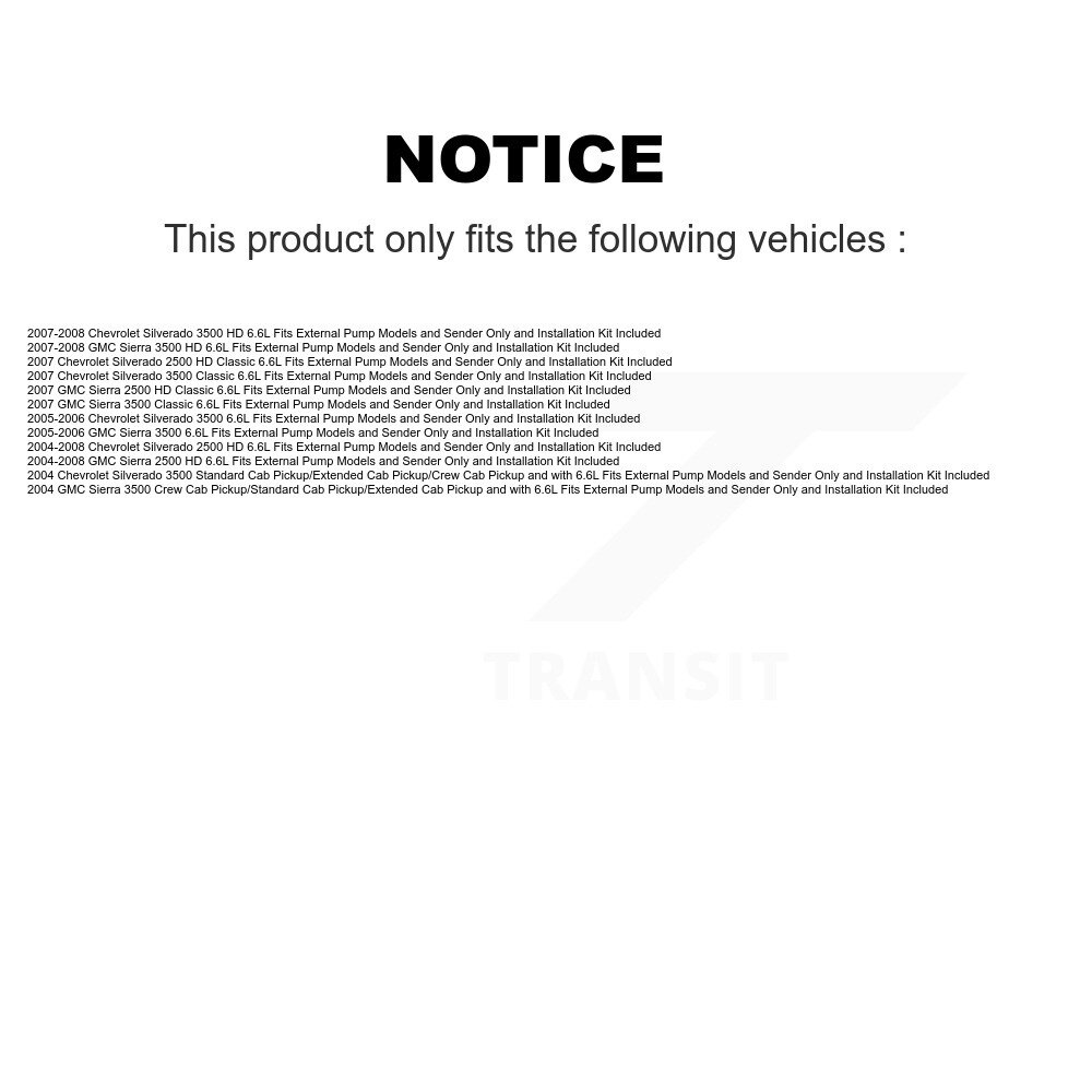 [Primaire] Module de pompe à combustible primaire pour GMC Chevrolet Sierra 2500 HD Silverado