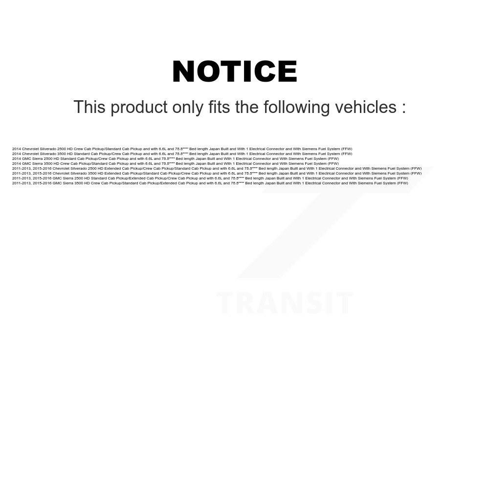 [N/A] Module de pompe à carburant Assemblage pour GMC Chevrolet Sierra 2500 HD Silverado 3500