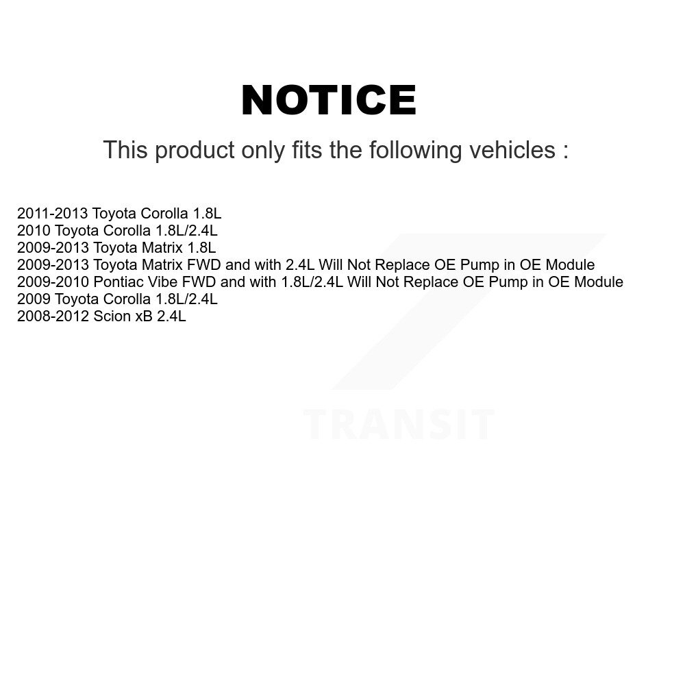 [N/A] Pompe à combustible électrique pour Toyota Corolla Matrix Pontiac Vibe Scion xB AGY-4020340