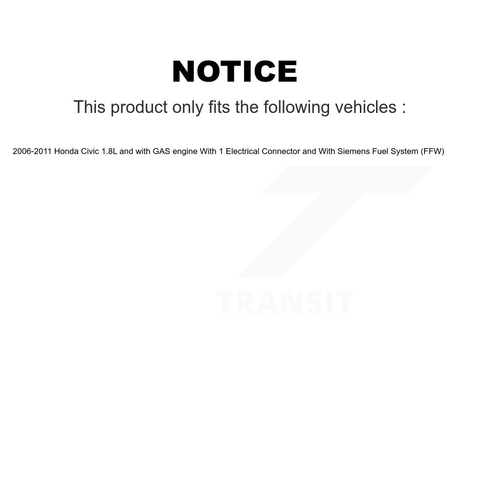 [N/A] Pompe à combustible électrique pour 2006-2011 Honda Civic 1.8L avec moteur GAS AGY-4020370