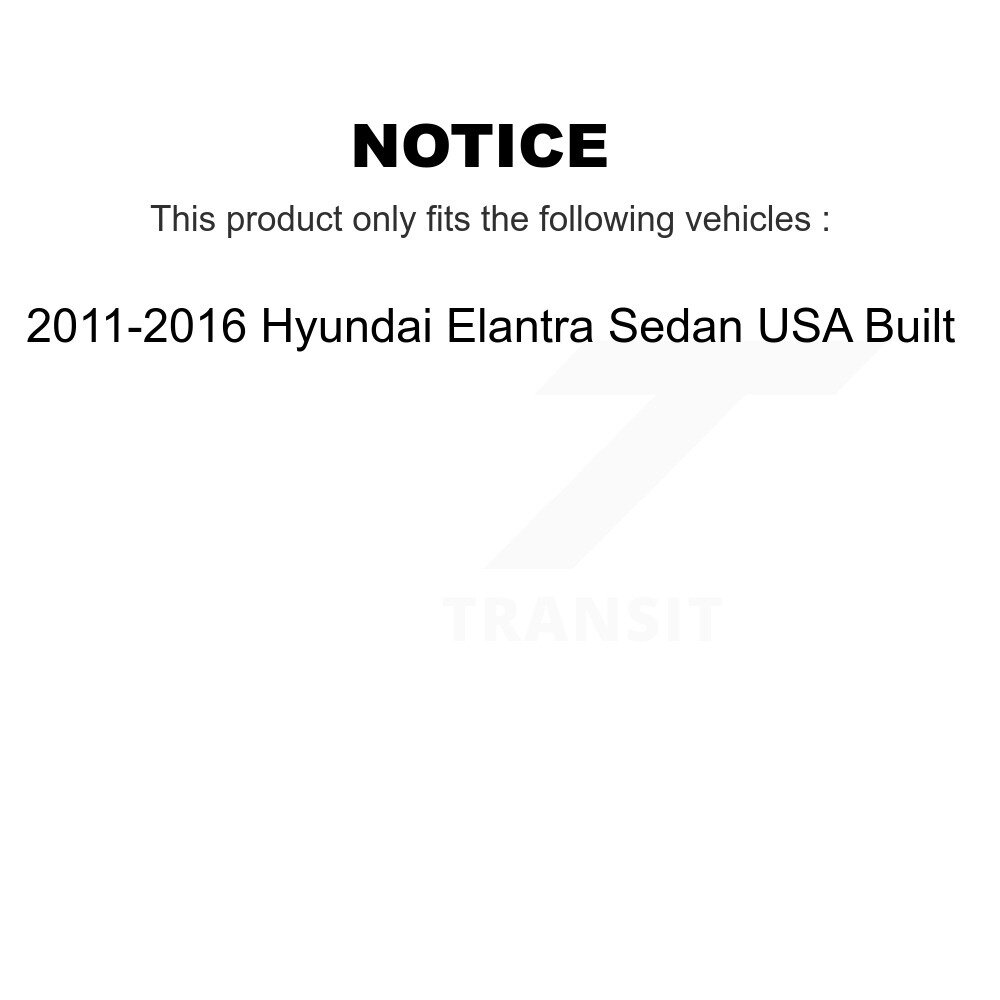 [N/A] Bracelet de réservoir de carburant pour 2011-2016 Hyundai Elantra Sedan USA Construction AGY-4040813