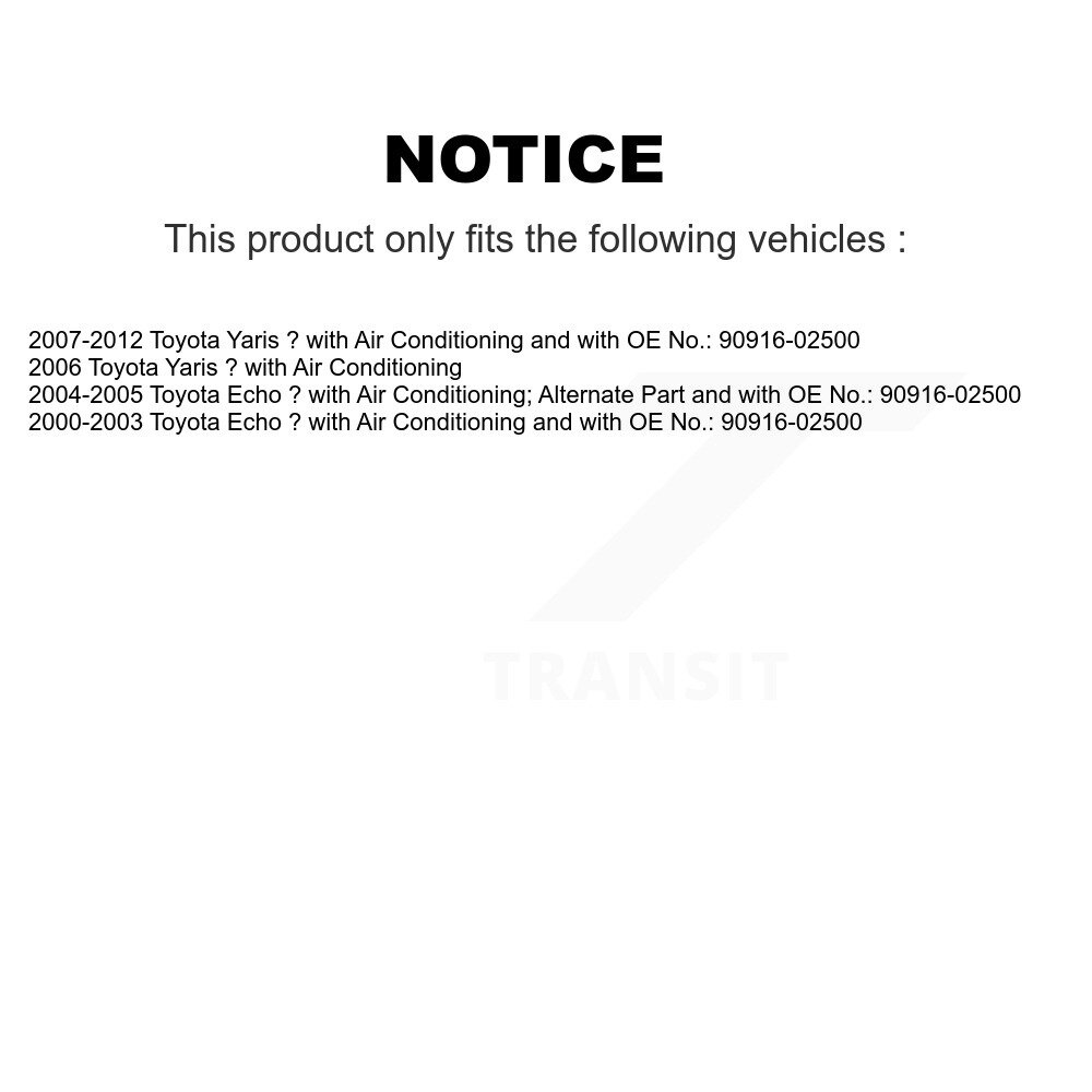 [Pompe à eau, alternateur et climatisation] Pompe à eau Alternator Air conditionné Accessoire Ceinture d'entraînement pour Toyota Yaris ?