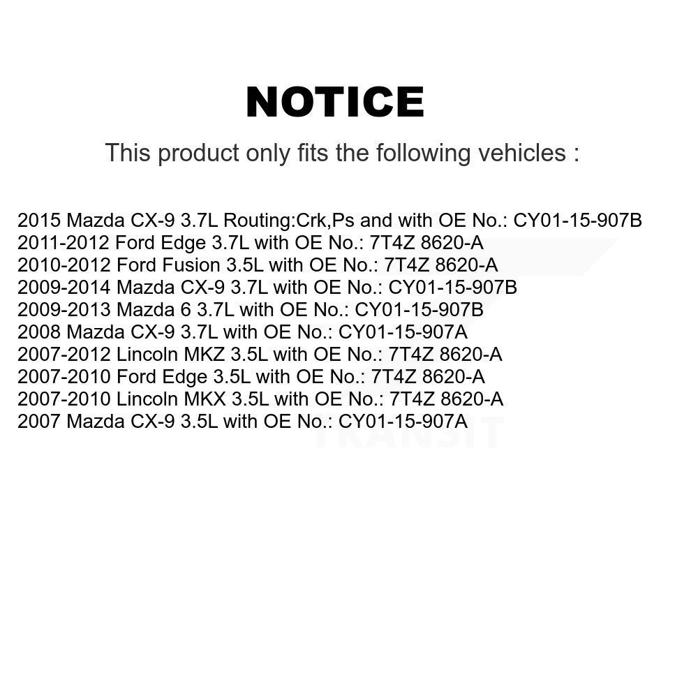 [Direction assistée] Power Steering Accessory Drive Belt pour Ford Edge Fusion Mazda 6 Lincoln CX-9