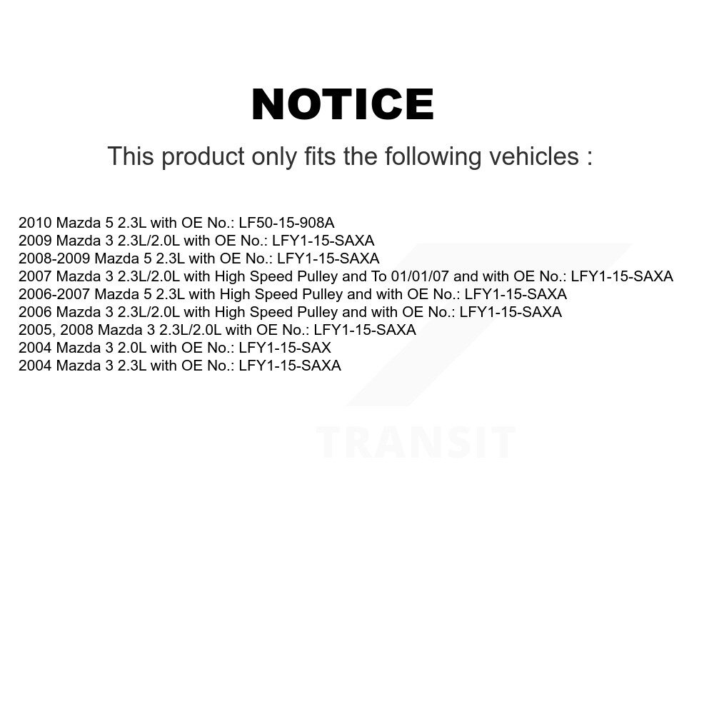 [Climatisation] Air conditionné Accessoire Ceinture d'entraînement pour Mazda 3 5 BAN-5PK671F